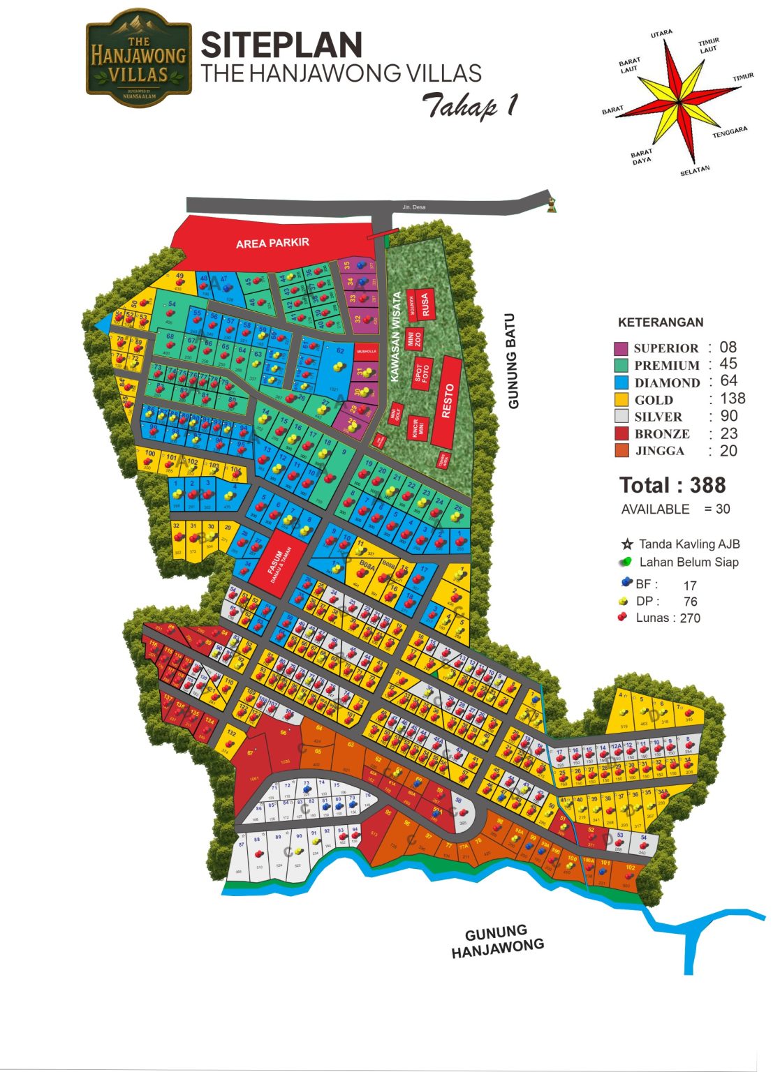 Siteplan Hanjawong Villas Tahap 1